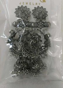 Oxidized Jhumka Earrings