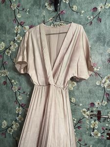 Satin Korean Nude Dress
