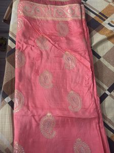 Beautiful Peach Silk Saree
