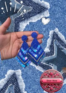 Blue Authentic Handmade Earring