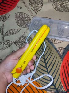 Mini Yellow Hair Straightener