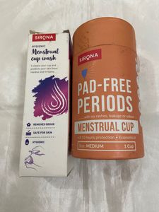 Menstrual Cup Periods Pad Free & Menstrual Cup Wash Combo Rs -650/-