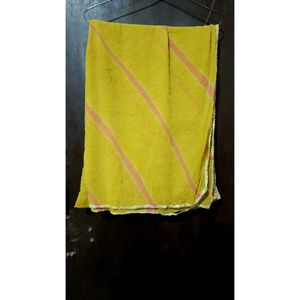 2 Dupattas: Teal &amp; Yellow Bandhani