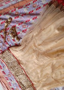 Red &amp; Cream Lehenga