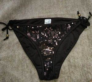 Black Sequin Bikini Bottom