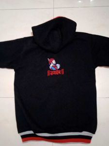 Black Hoodie with Graphic Detail