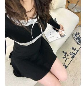 Black Dress with White Lace