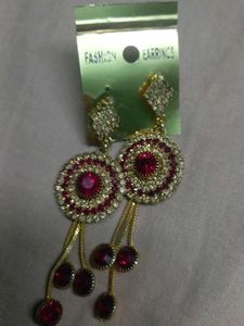 Red &amp; Gold Earrings