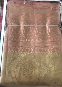 Elegant Golden Silk Saree With Blouse