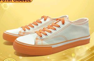 Women Orange Training Canvas Sneakers