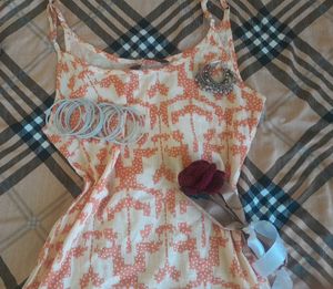 cream & rust red kurta 🐚🦢🫧