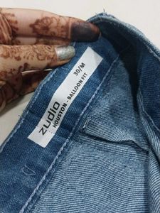 Blue Denim Cargo Pants