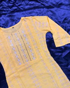 Pastel Yellow Kurta Set