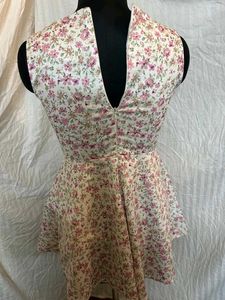 Korean Floral Sleeveless Mini Dress
