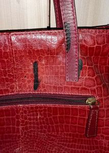 Maroon Leather Bag