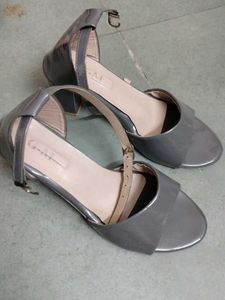 Grey Block Heel