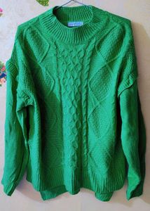 Green Colour Pullover