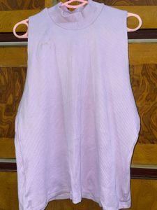Sleeveless Mauve Mock Neck Top XXL