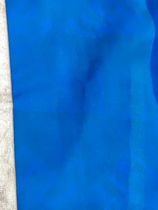 Vibrant green blue gradient saree