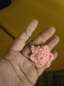 Pink Flower Keychain