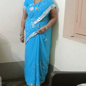 Beautiful saree 😍💙 light blue