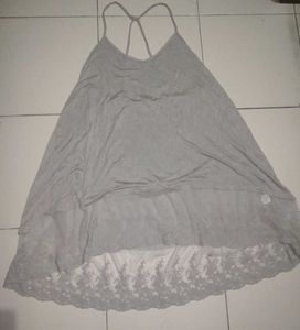 💥💥💖Gray Lace Trim Dress