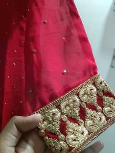 Red &amp; Gold Salwar Kameez