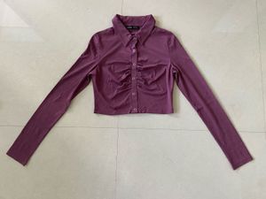 Shein Purple Button-Down Top / Shirt