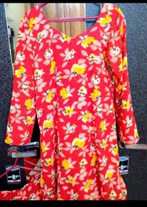 Floral Kurta Set Red♥️