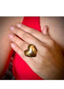 CHUNKY HEART RING