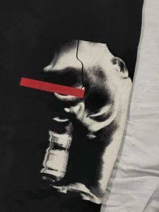 Graphic Print Turtleneck Tee