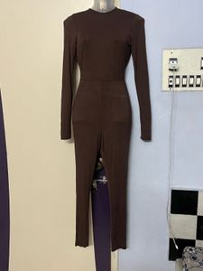 PRETTY LITTLE THINGS Brown JUMPSUIT