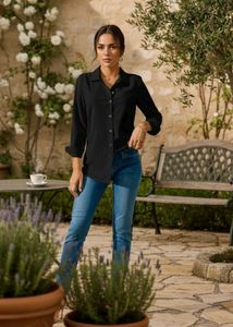 Classic Black Button-Down Shirt