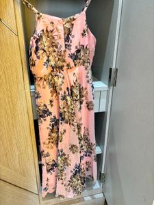 Floral Print Pink Dress