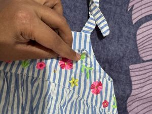 Cute Striped Ruffled Dress