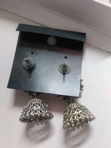 Silver Oxidized Jhumka