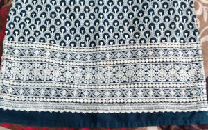 Chikankari GEORGETTE KURTI Royal Blue Color