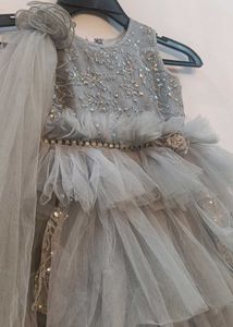 Elegant Silver Party Dress