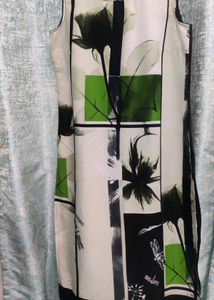 Floral Geometric Print Sleeveless Dress