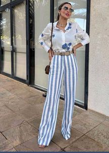 Pinterest Inspied Strip High Waist Pants