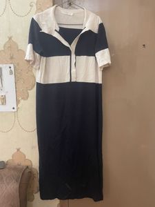 Chic Colorblock Midi Dress