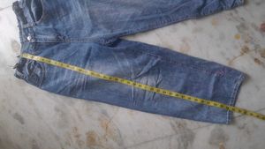 Two-Tone Denim Jeans