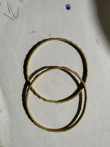 Golden Bangles Set Of 2 Artificial Looks Like Gold