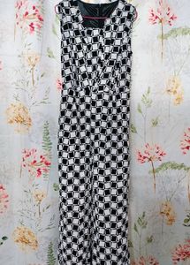Comfy Jumpsuit Black And White
