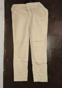 Beige Casual Pants