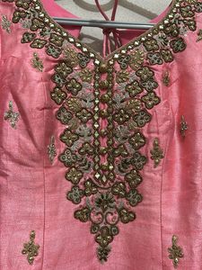 Pink Embroidered Kurta Set With Beautiful Dupatta
