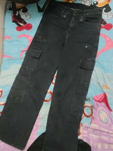 Dark Grey Cargo Jeans