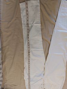 White Cotton Pants From AND