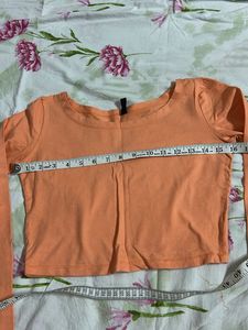 Peach Crop Top