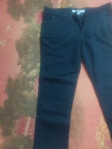 Dark Blue Straight Leg Pants